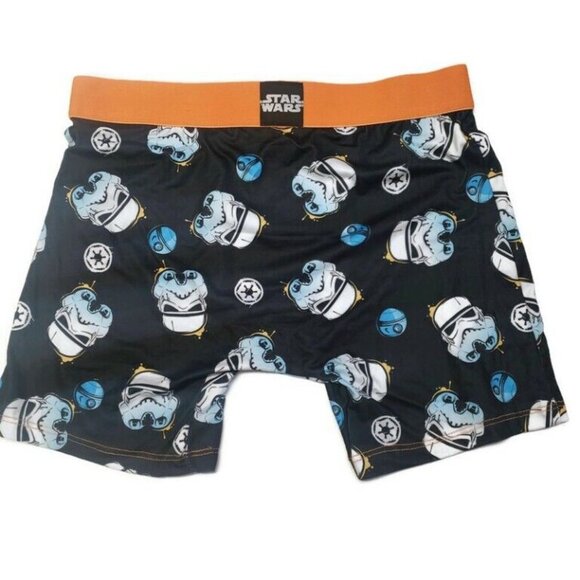 Disney Star Wars Storm Troopers Boxer Briefs Crazy Boxer Black Mens Size M - Picture 4 of 4